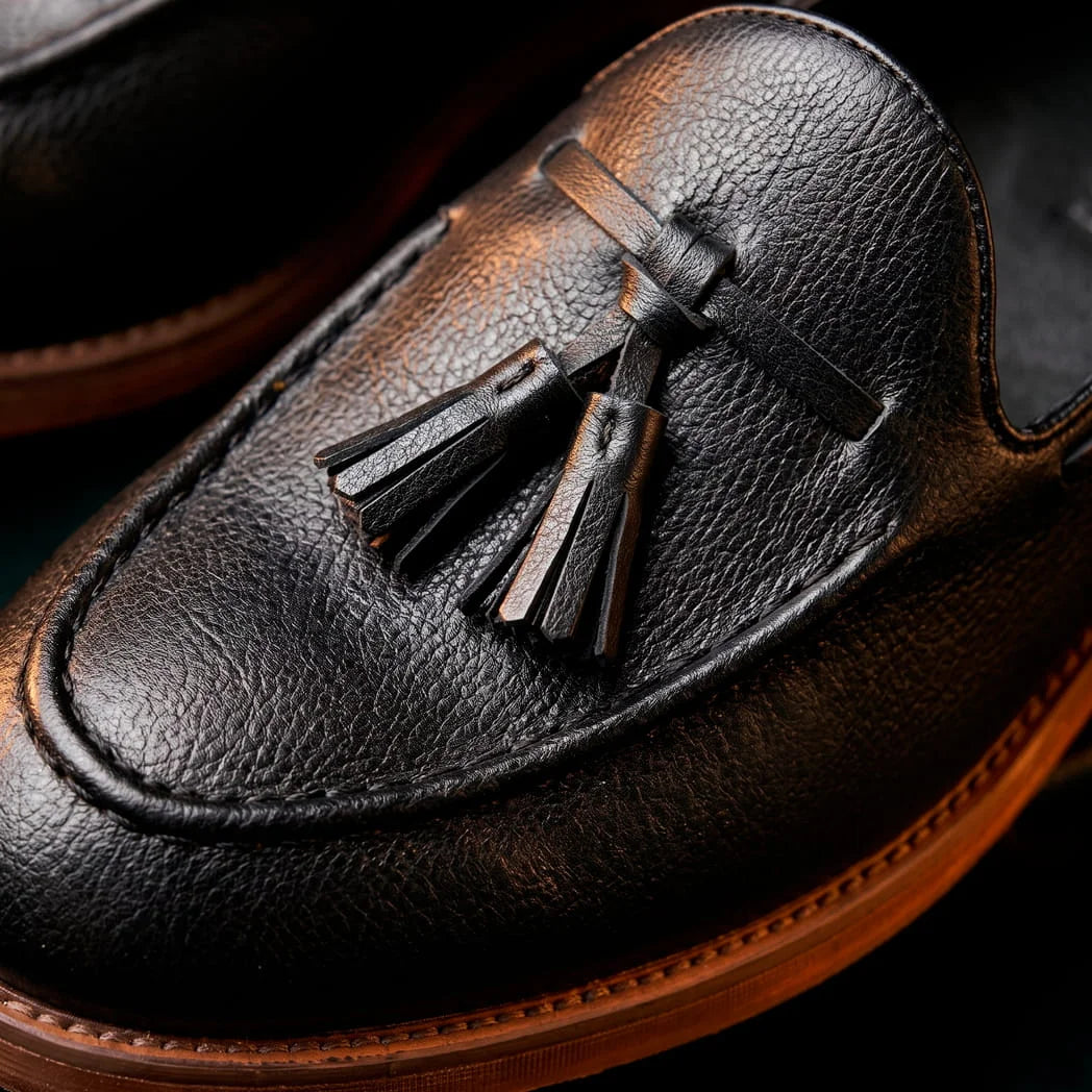 The Mayfair Tassel Loafer — Cognac Black