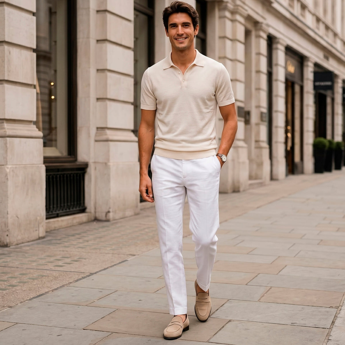 The Sloane Suede Penny Loafer — Sand
