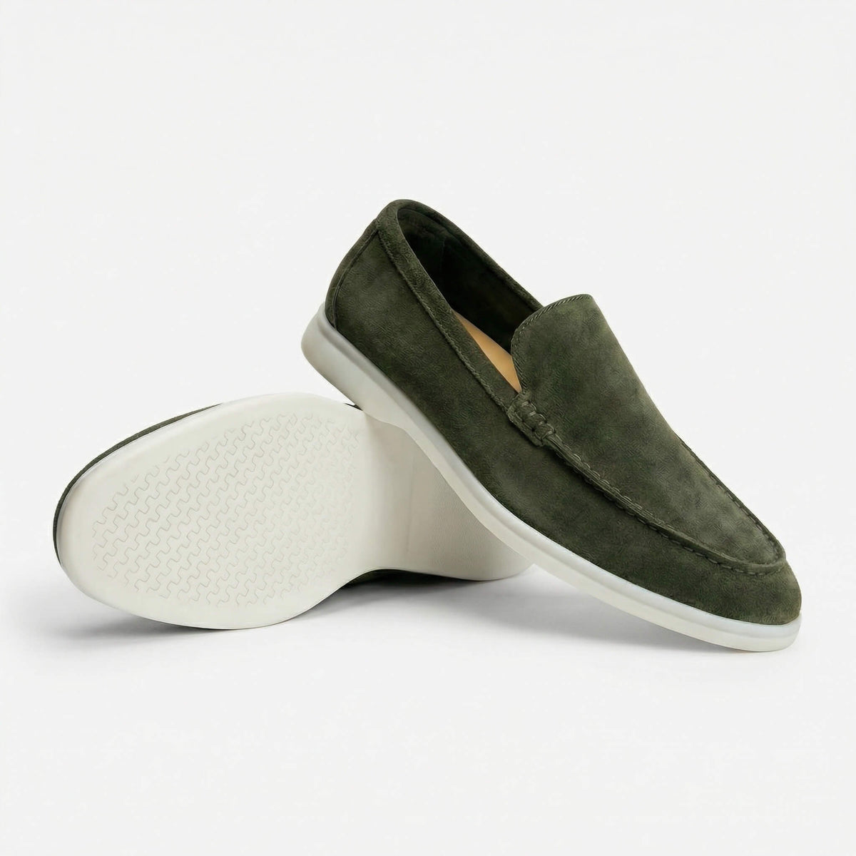The Richmond Suede Loafer — Olive