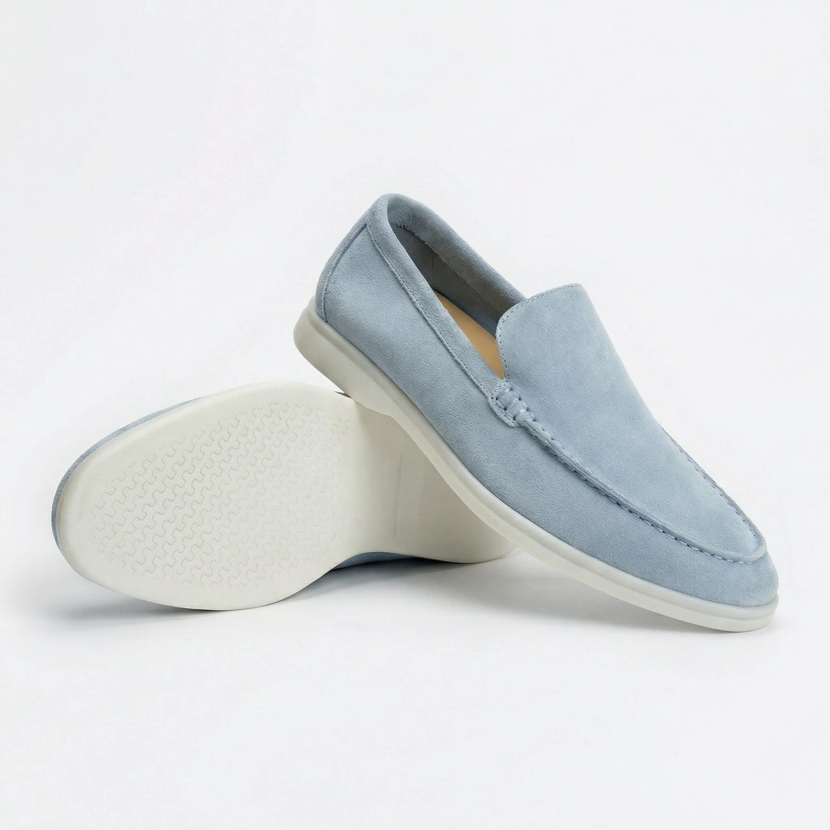 The Richmond Suede Loafer — Pale Blue