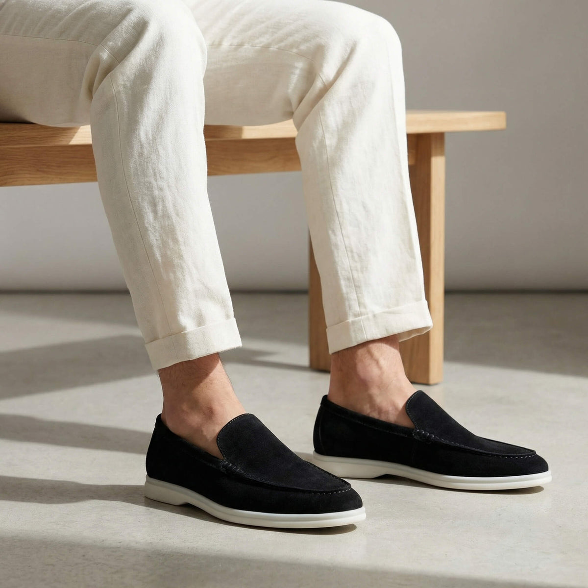 The Richmond Suede Loafer — Black