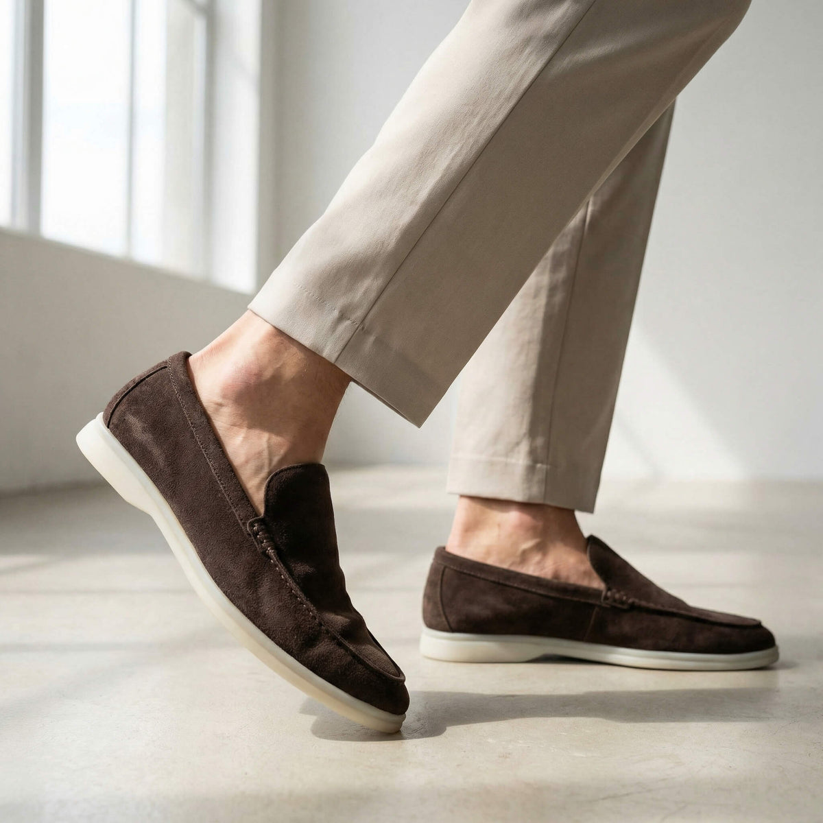 The Richmond Suede Loafer — Dark Brown