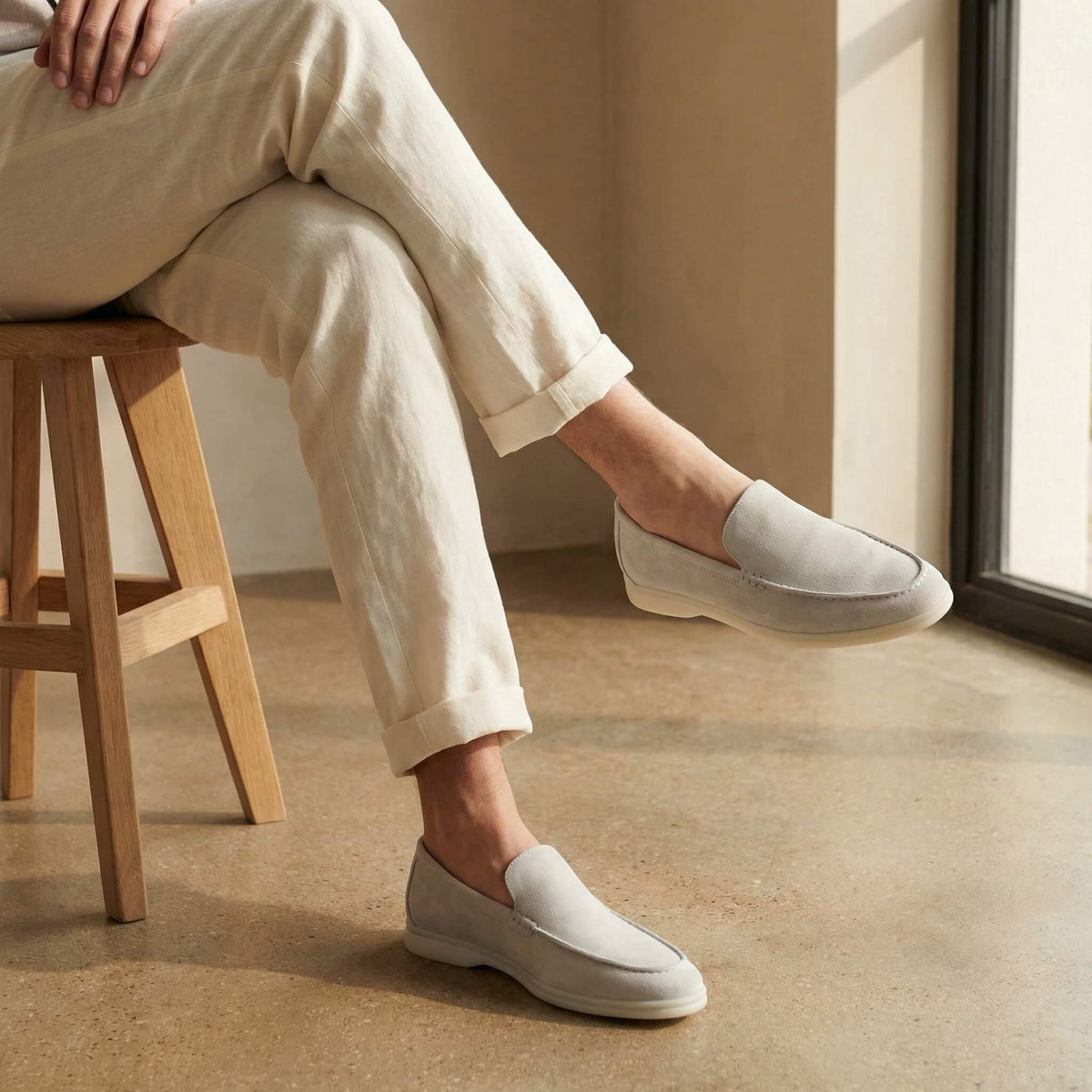 The Richmond Suede Loafer — Stone