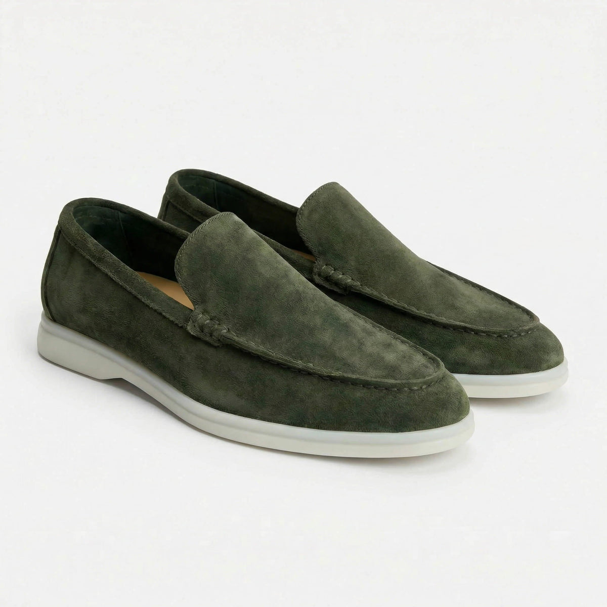 The Richmond Suede Loafer — Olive