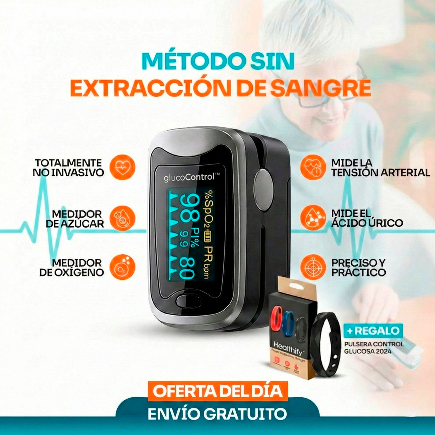 GlucoControl™ 3X – Monitor Integral de Salud