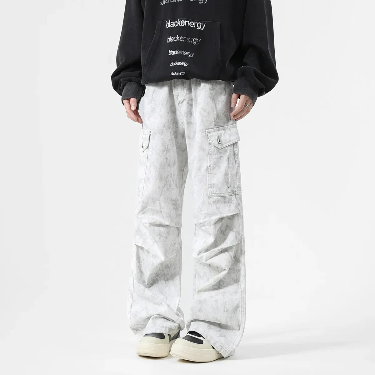 Denim Cargo Pants