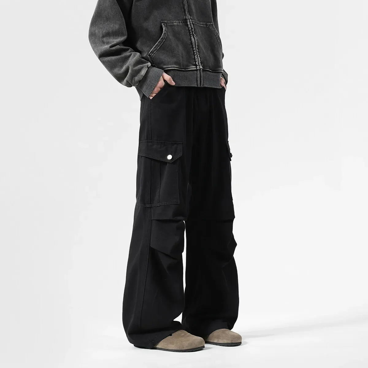 Denim Cargo Pants