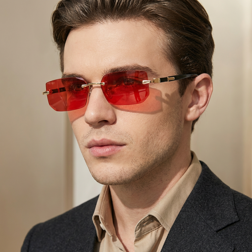 Slate Rimless Sunglasses